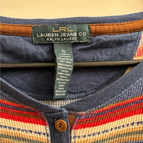 Lauren Ralph Lauren LRL Aztec Southwestern Bohemian Ruffle Waffle Knit Dress XL - Picture 3 of 8